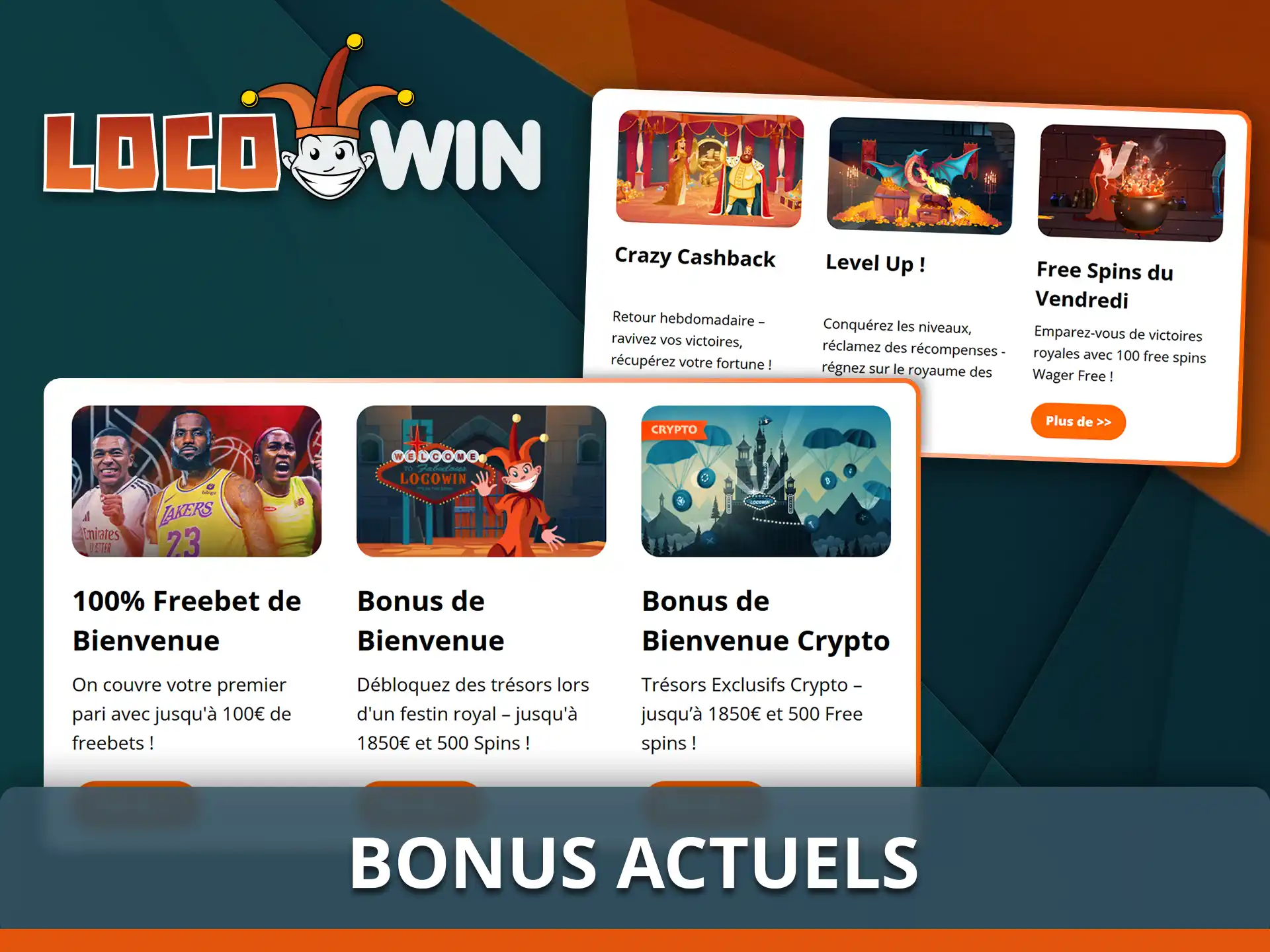 Liste actuelle des bonus et avantages exclusifs chez Locowin.