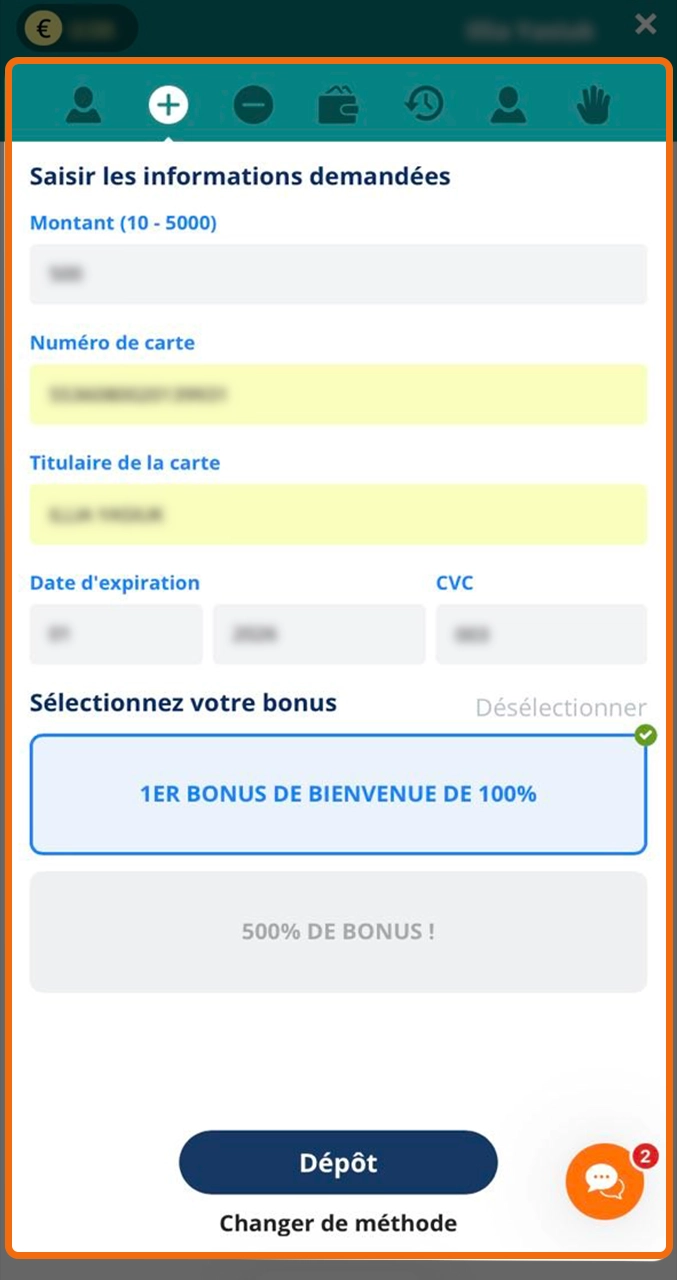 Sélectionnez la promotion Locowin qui vous convient le mieux.