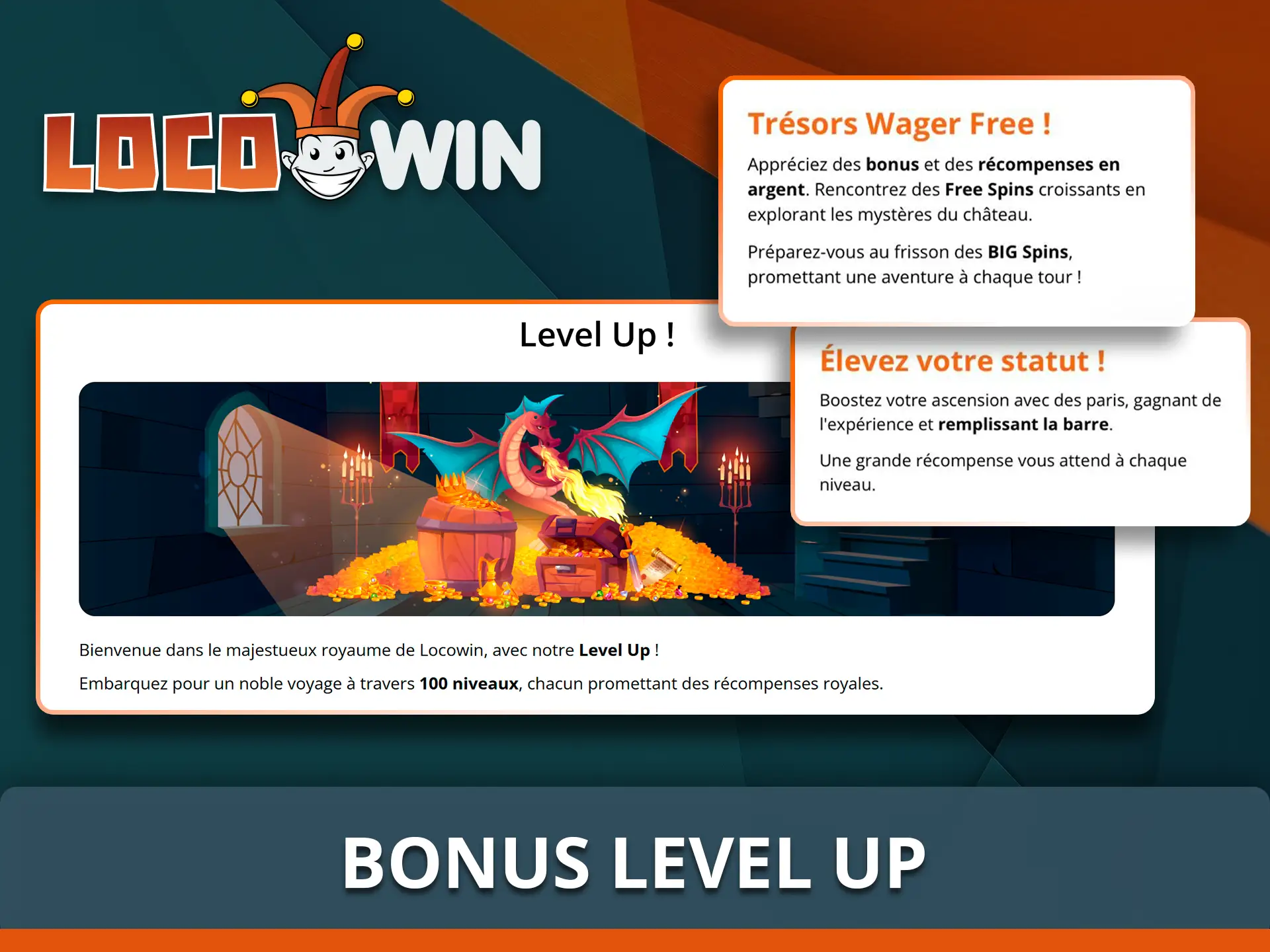 Progressez et gagnez des récompenses avec le Level Up Locowin.