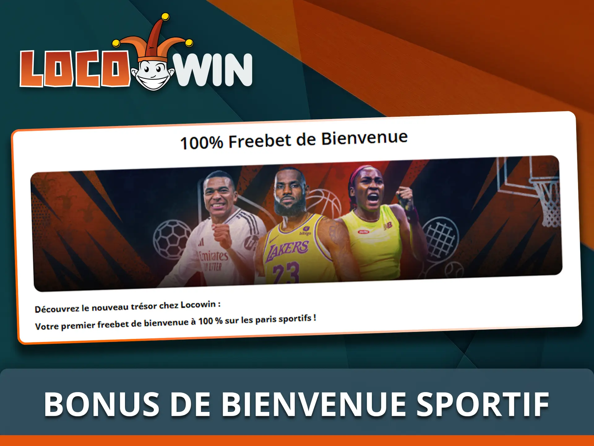 Activez votre bonus sport dès votre arrivée sur Locowin.