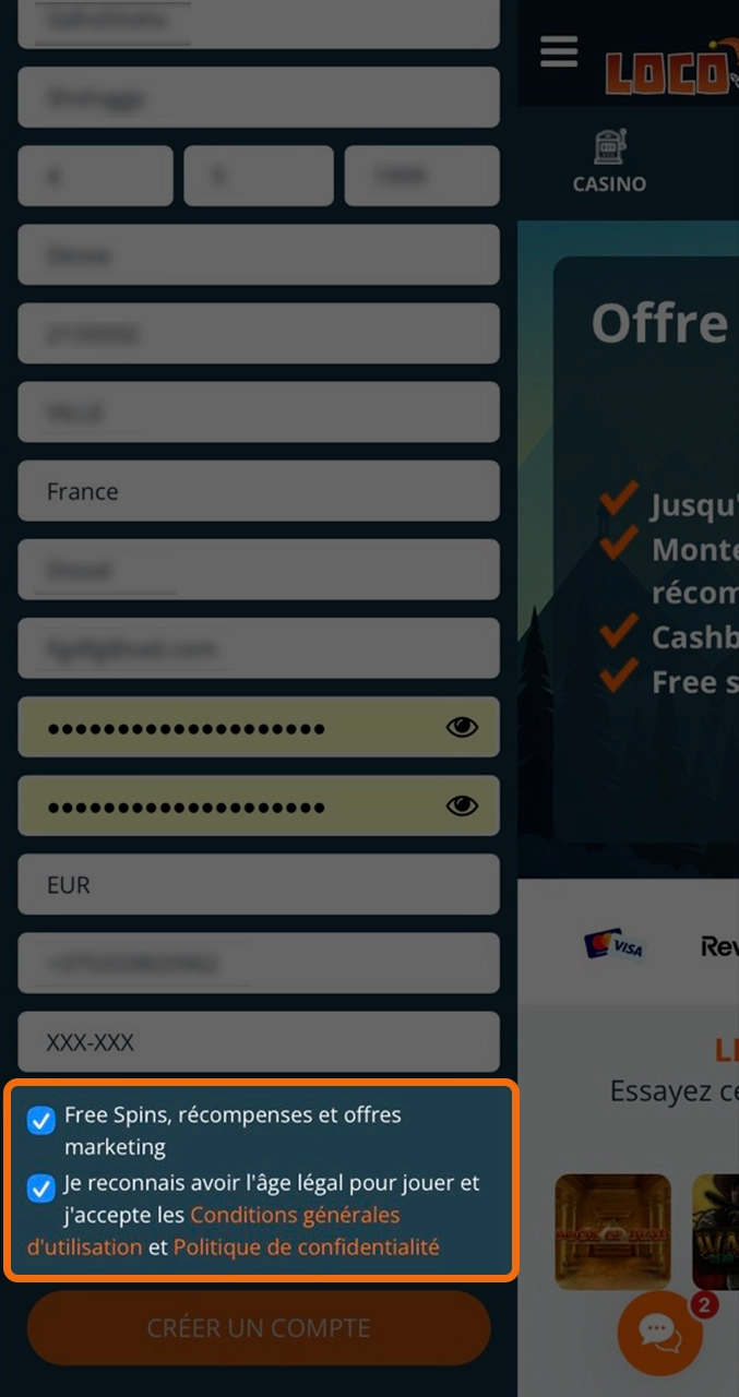Consultez les règles obligatoires pour s'inscrire sur Locowin.