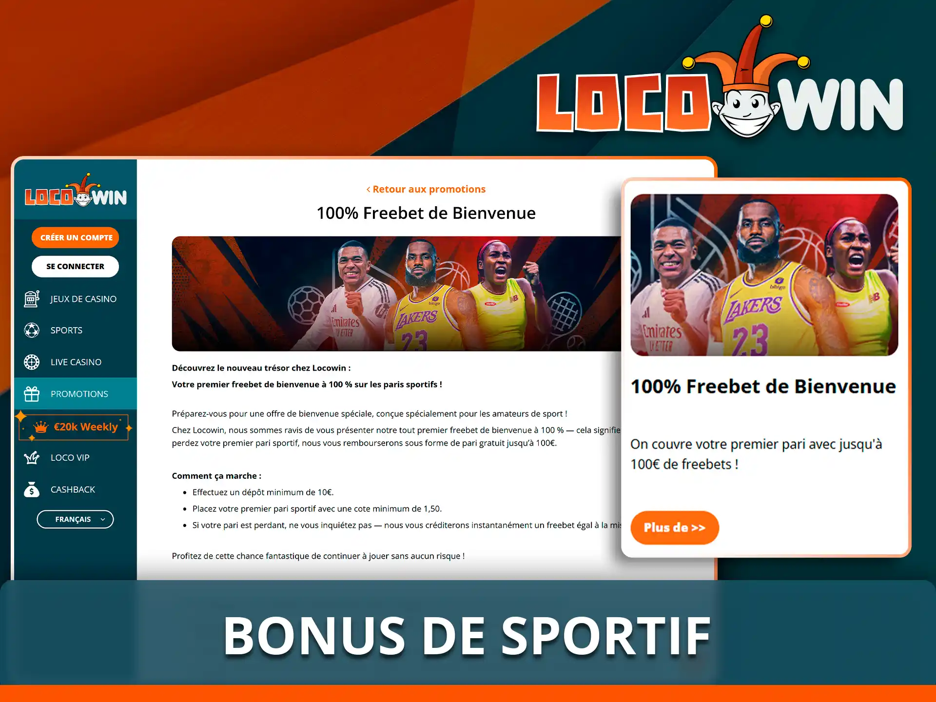 Promotion spéciale pour les paris sportifs sur Locowin.