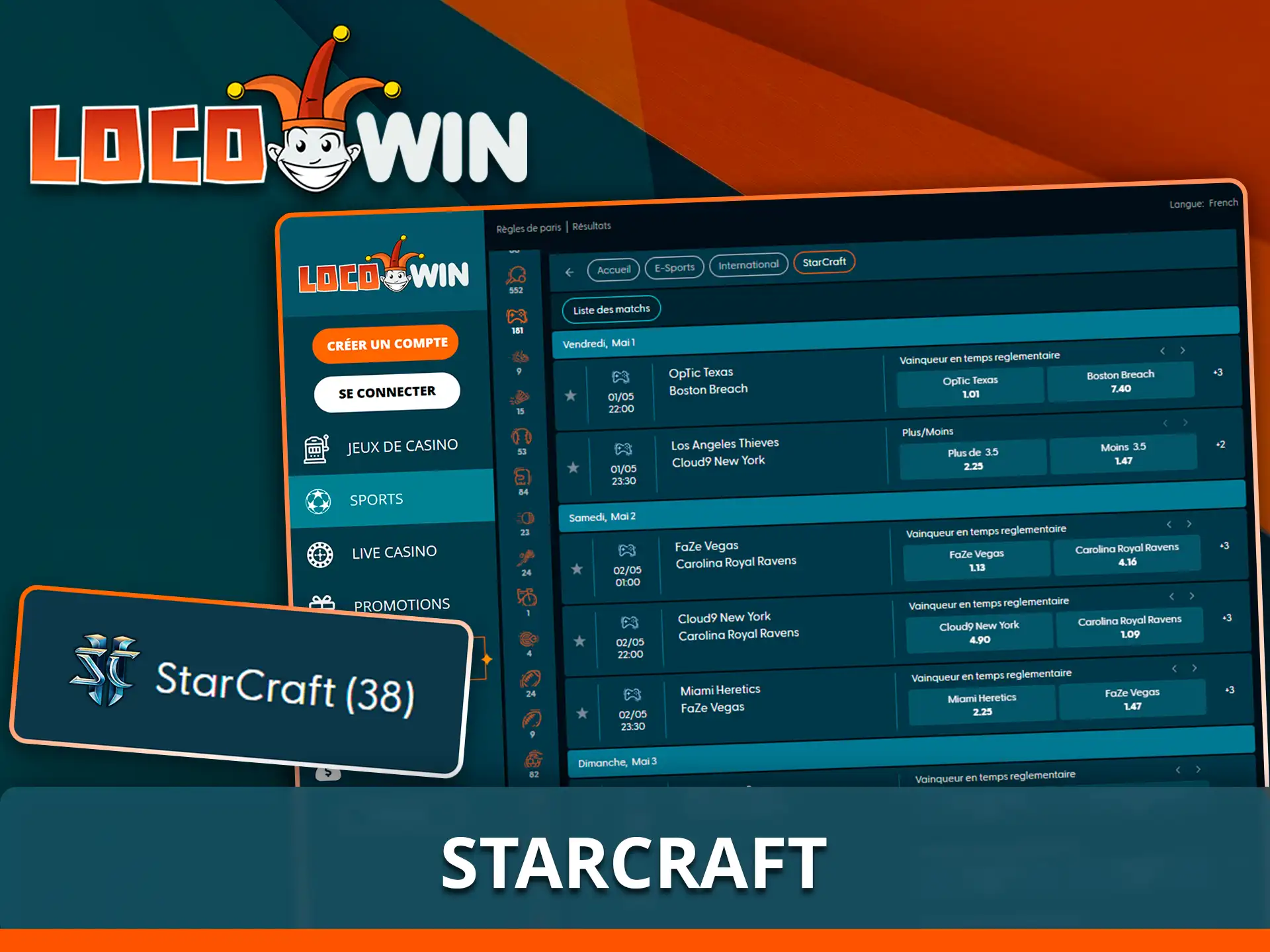 Mises sur les ligues professionnelles de StarCraft avec Locowin.
