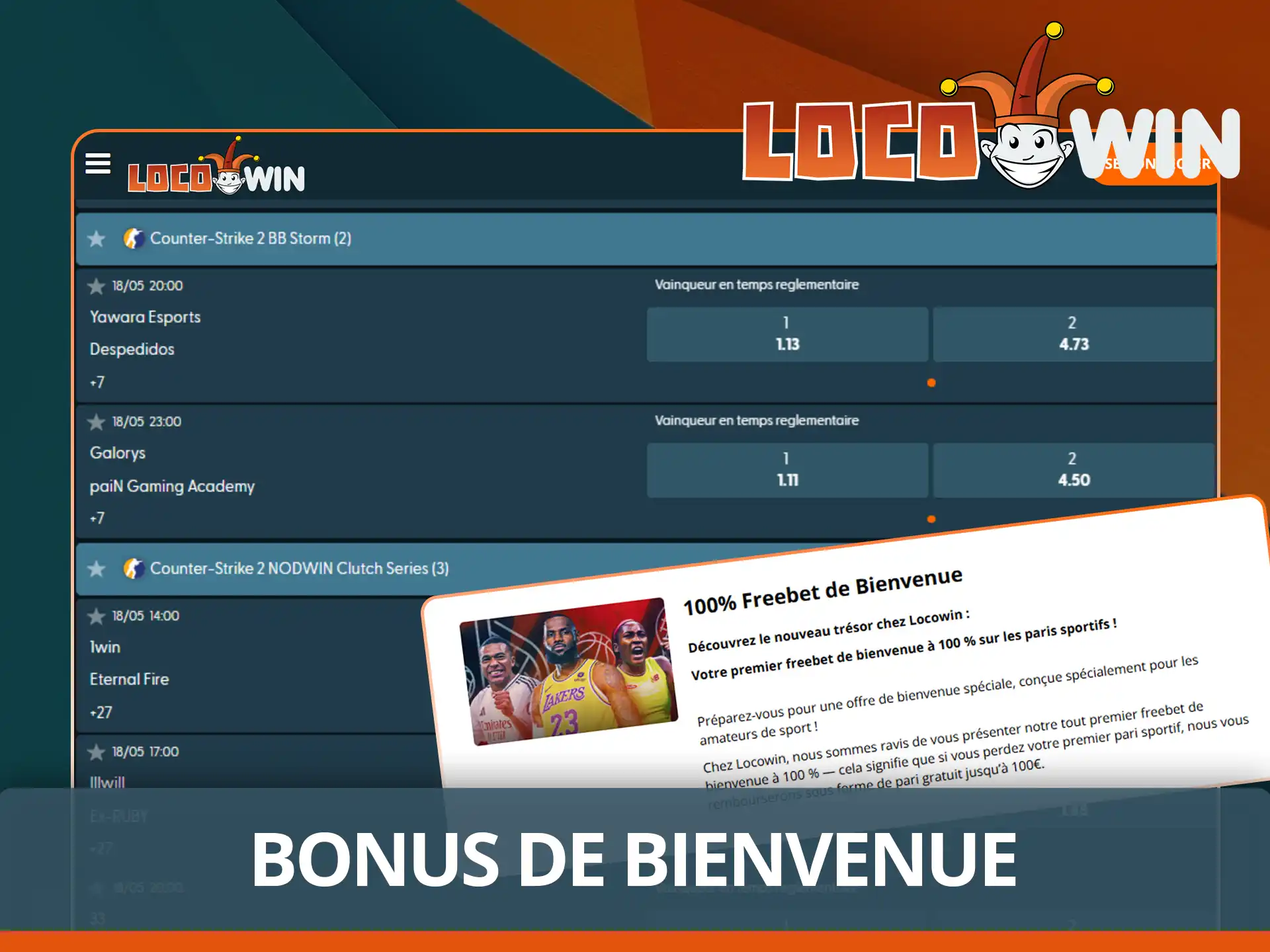 Réclamez votre bonus de bienvenue CS2.
