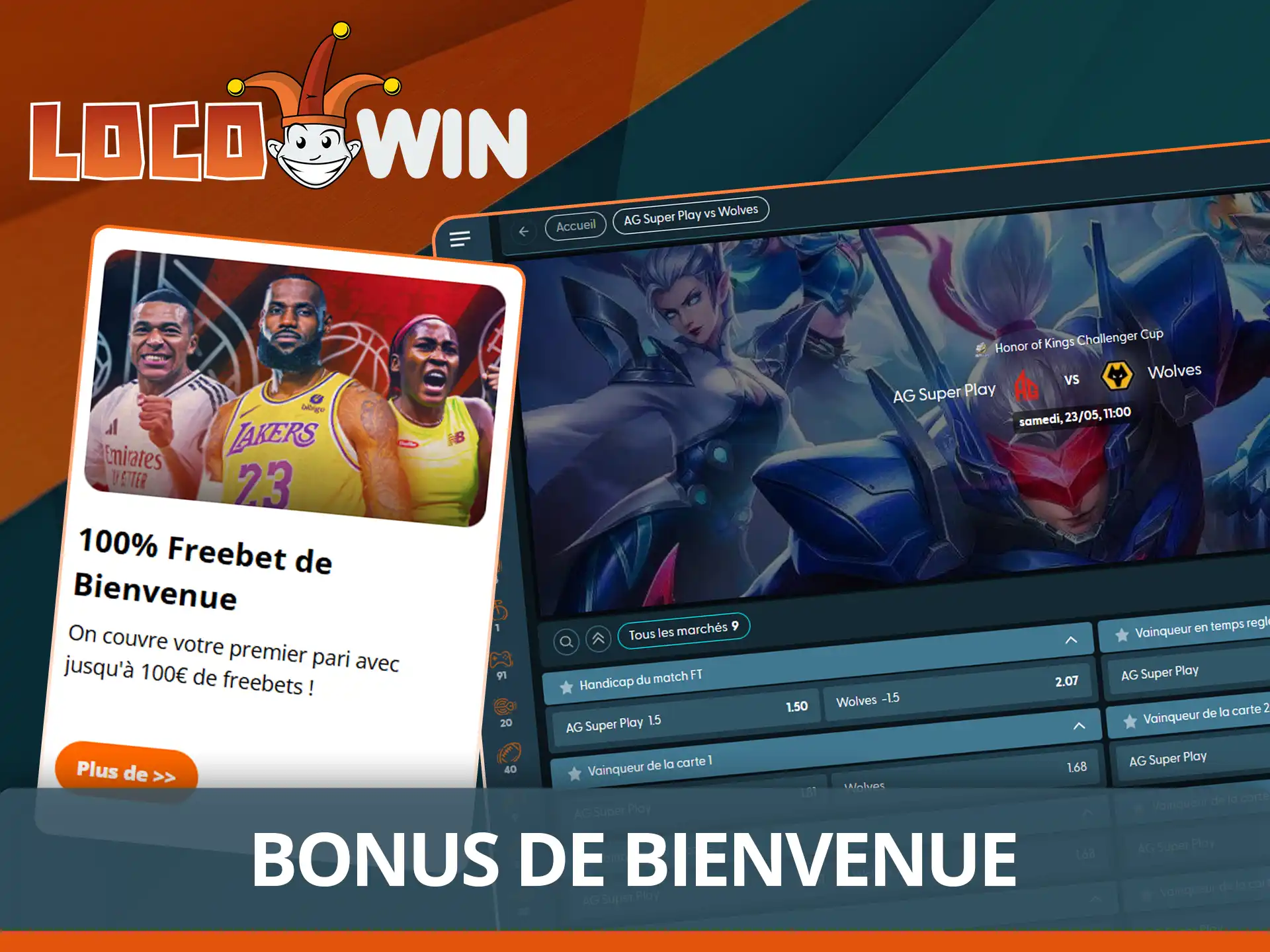 Réclamez votre bonus e-sport de bienvenue.