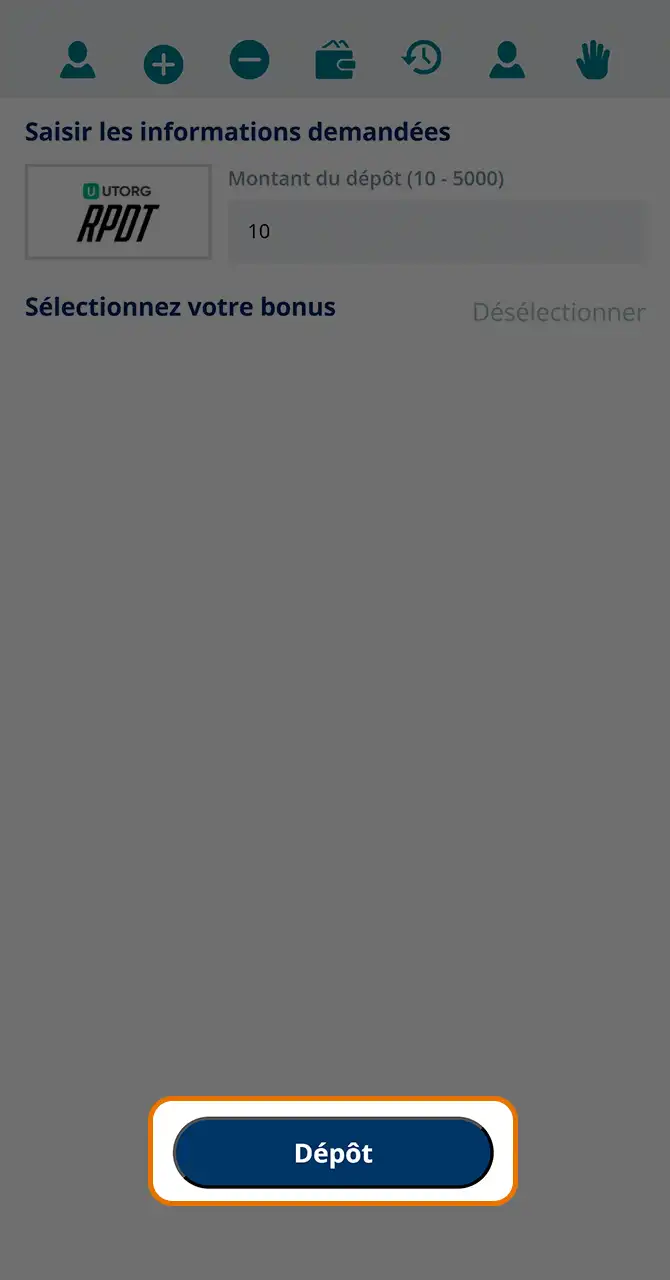 Faites votre premier dépôt sur Locowin.