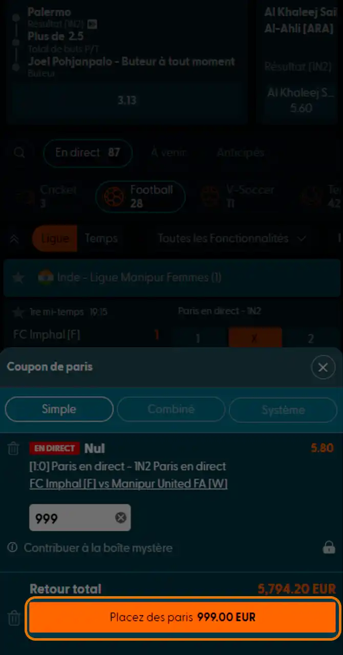Validez votre pari football sur Locowin.