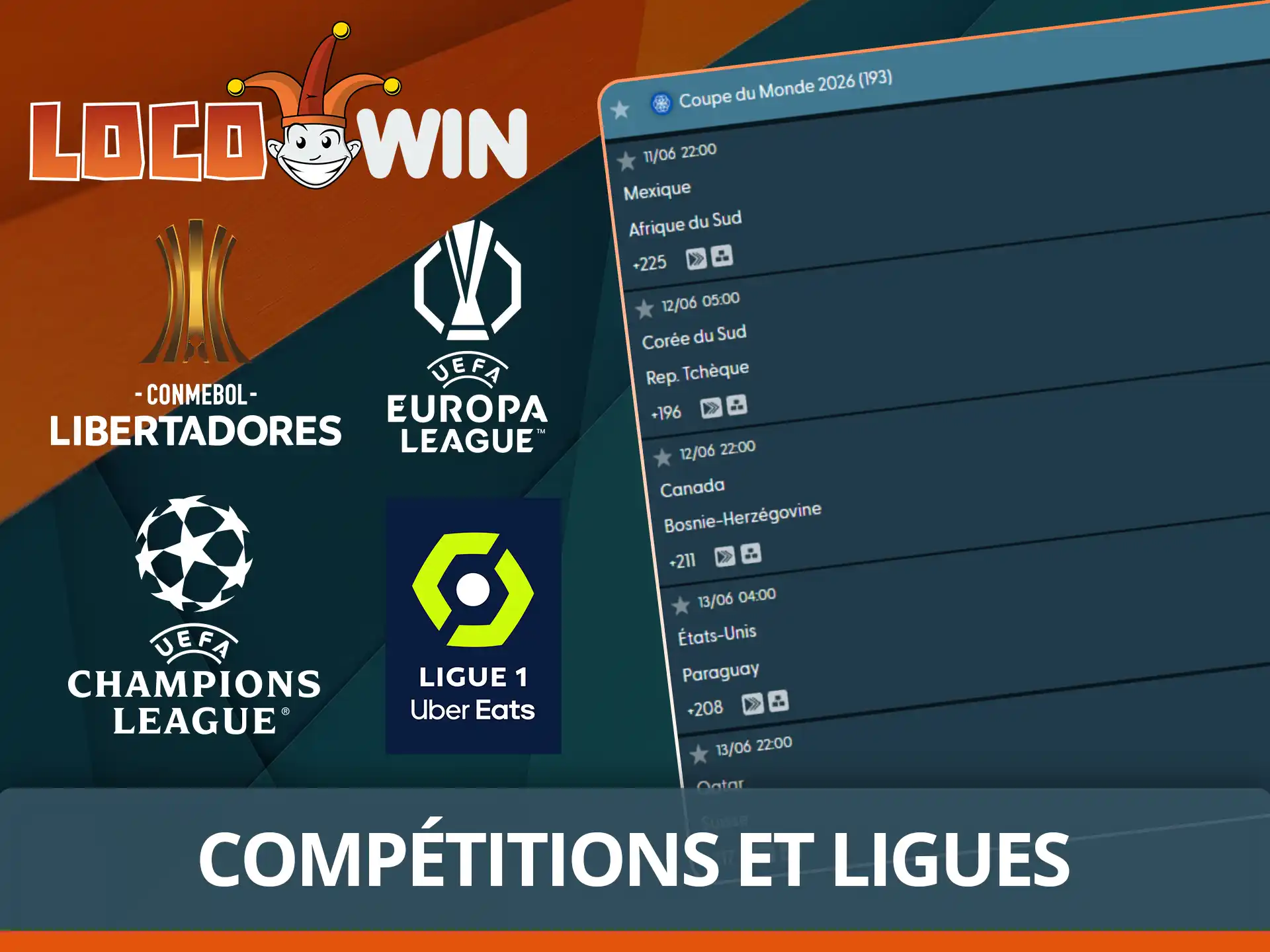 Pariez sur les ligues avec Locowin.