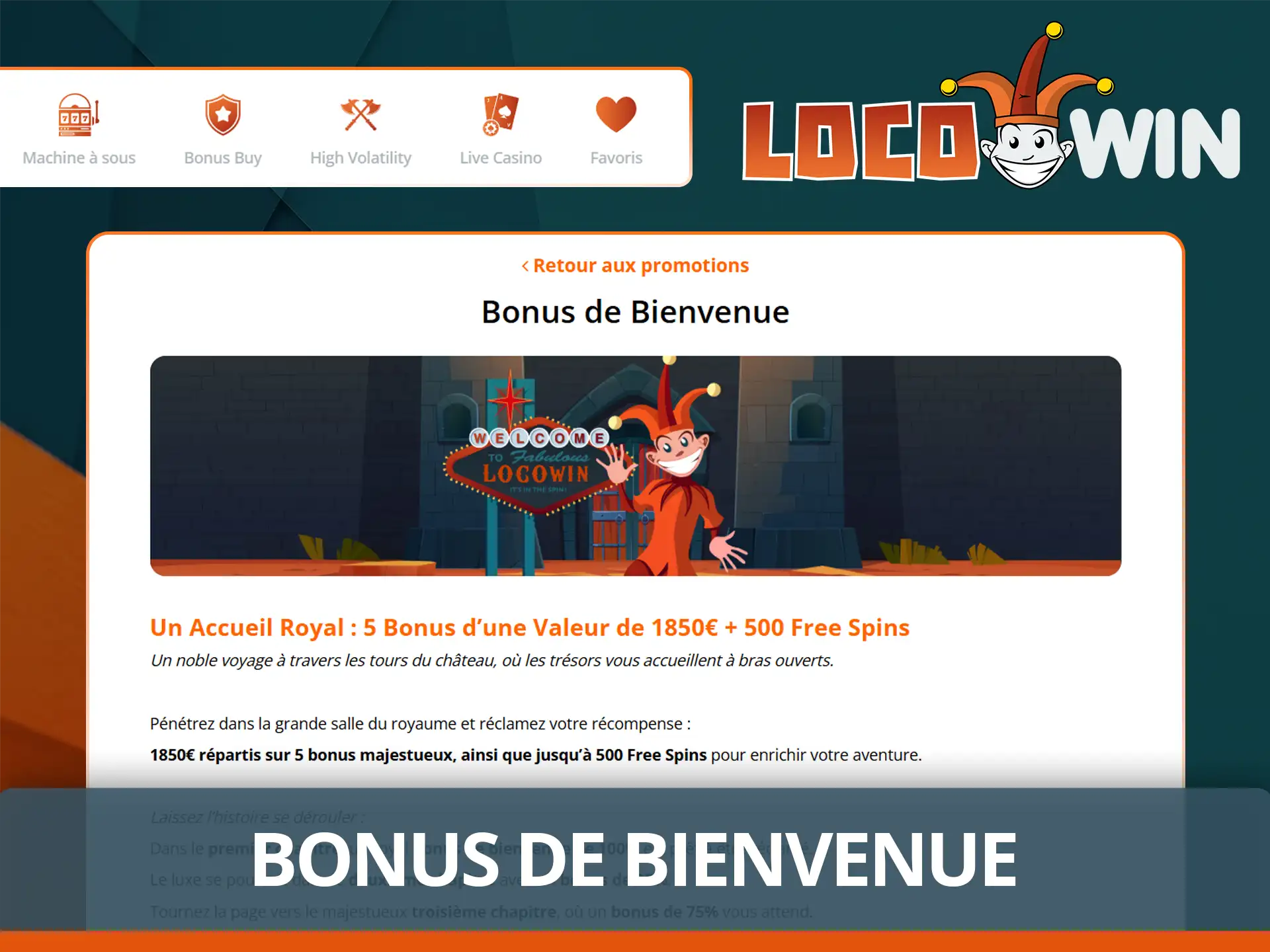 Profitez du bonus de bienvenue sur Locowin.