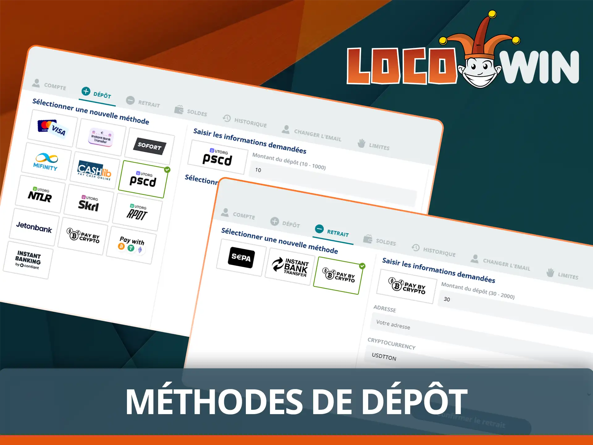Consultez nos méthodes de paiement très sécurisées.