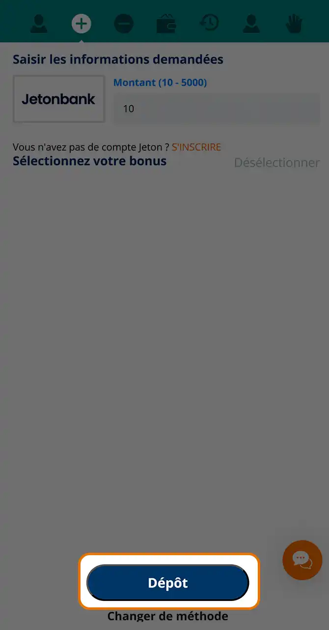 Effectuez un premier dépôt sur Locowin.