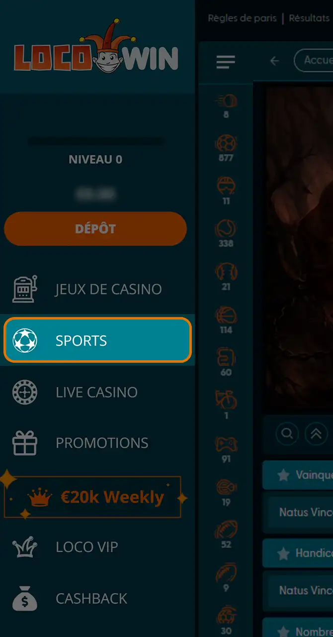Accédez à l'esports sur Locowin.