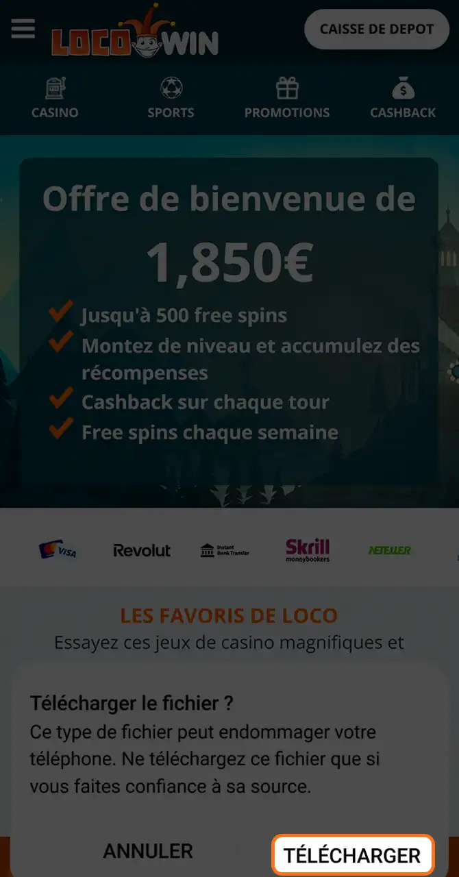 Téléchargez l'application tennis de Locowin.