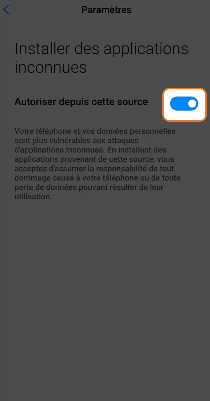 Autorisez l'installation de l'application Locowin.