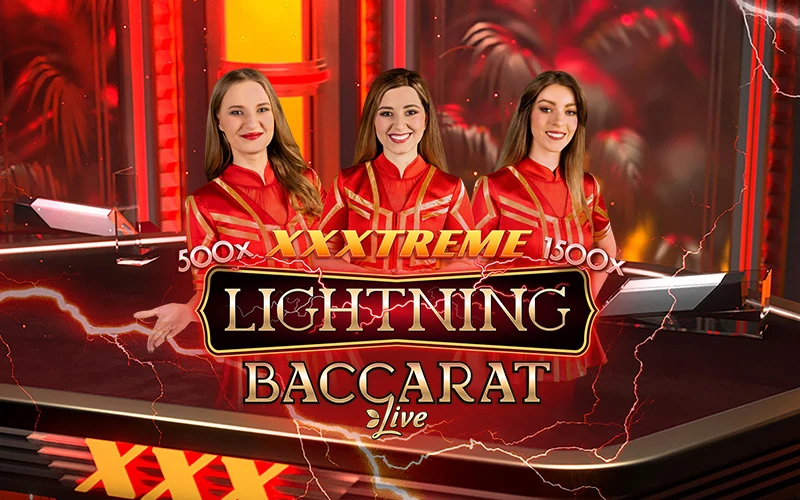 Prenez place à la table de XXXtreme Lightning Baccarat pour une version survoltée du jeu de cartes classique avec des multiplicateurs extrêmes.